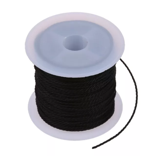 Roll Black Waxed Cotton Necklace Beads Cord String 1mm HOT B6D4D4