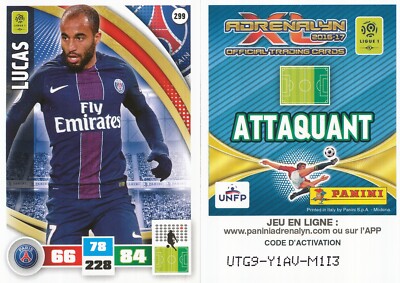07 LUCAS # BRAZIL CARD CARTE ADRENALYN LIGUE 1 PANINI FOOT 2014 