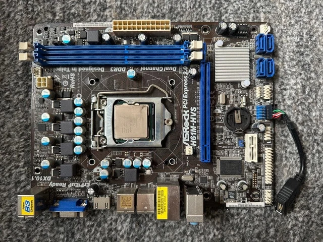 ASROCK H61M-HVS MOTHERBOARD with Celeron G540 CPU Intel Socket LGA1155 ...