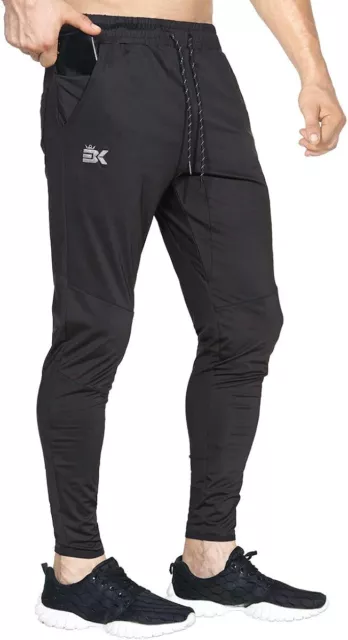 BROKIG Mens Lightweight Gym Jogger Pants,Men's Workout Sweatpants with Zip Pocke