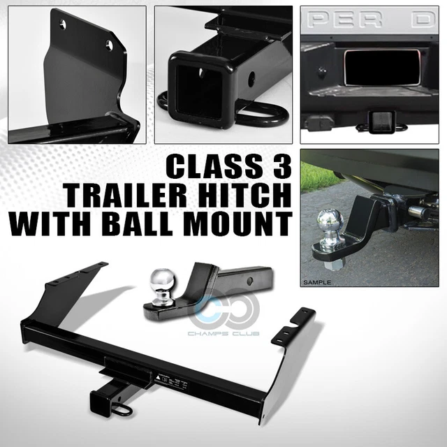 Class 3 Trailer Hitch w/2" Loaded Ball Bumper Tow 99-16 Ford F250/F350 Superduty