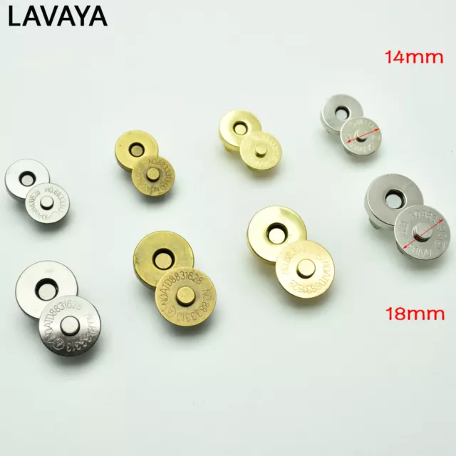 14 mm 18 mm sujetadores magnéticos a presión cierres botones para bolso costura artesanal 3