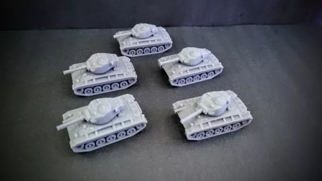 Flames of War U.S. M24 Chaffee Tank Platoon lot X5 resin