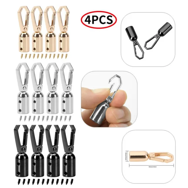 10Pcs Alloy Lobster Claw Clasps Swivel Trigger Snap Hook w/Screws Carabiner Clip