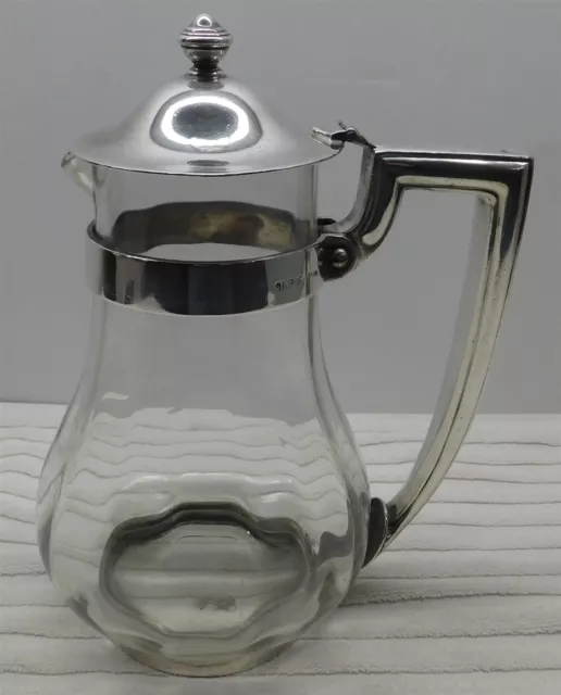 Tall Dining Car Water Pitcher Union Pacific Railroad Side Marked with UP System