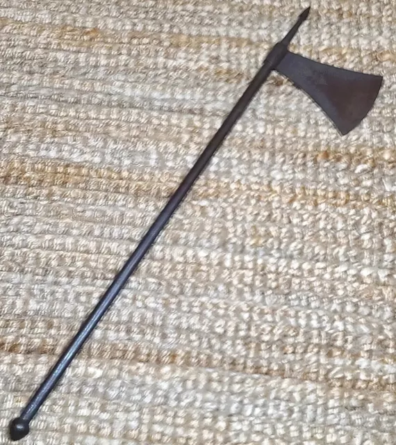 Antique Middle Eastern Forged Iron War or Battle Axe 19th.century