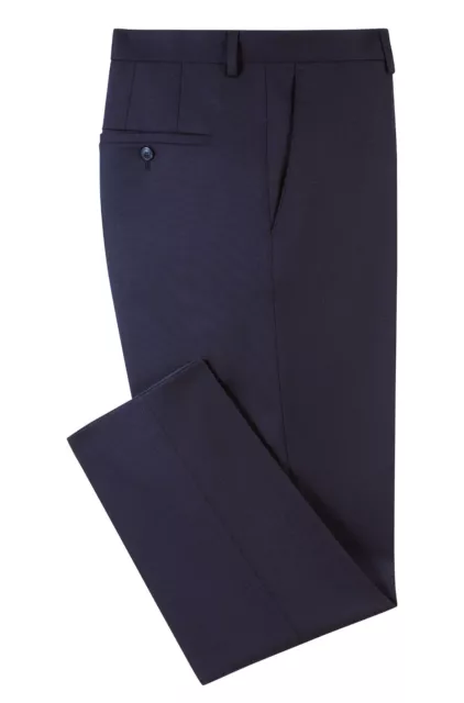 NWT Hugo Boss Mens 'Hening' Navy Slim Fit Wool Blend Cropped Dress Pants 30R