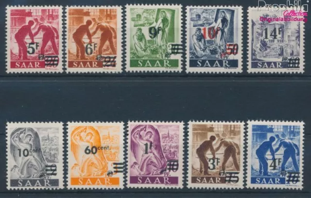 Briefmarken Saarland 1947 Mi 226II-228II,230II-236II postfrisch (10214057