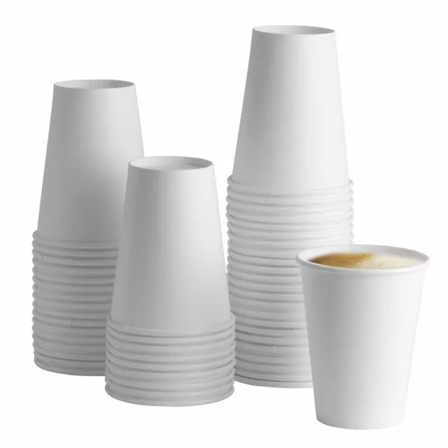 7oz Vending Cups Disposable White Paper Cups For Hot And Cold Drinks Party Cups