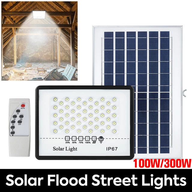 Remote Solar Power Wall Lights LED Outdoor Garden Security Lamp Waterproof