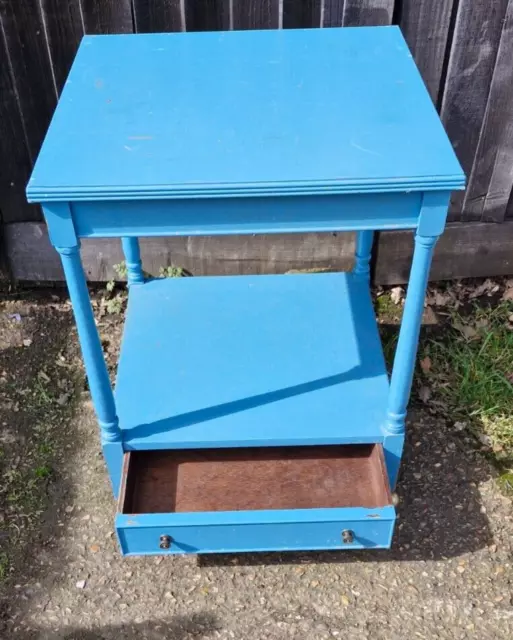 Blue Painted Butlers Trolley 2