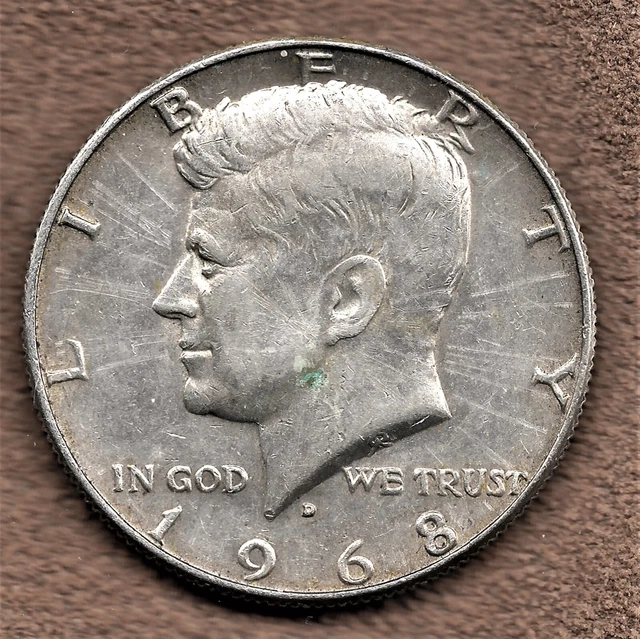1968-D Kennedy 40% Silver Half Dollar Denver Mint Mark Nice Coin