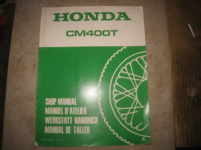 CM 400 T NC01 workshop manual supplement original store 1979