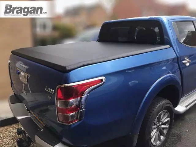 Tri Fold Soft Tonneau Cover For Mitsubishi L200 Triton Strada 15 - 19 Lid Cover