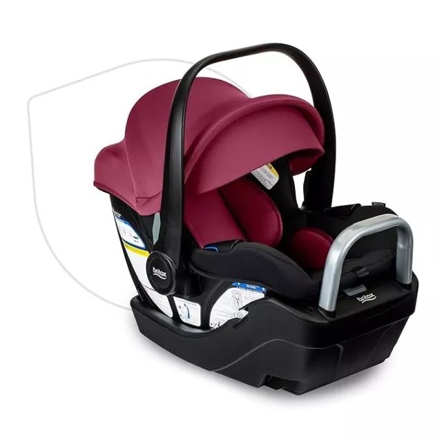 Britax Willow S Infant Car Seat & Base, Rear Facing Ruby Onyx New Open Box
