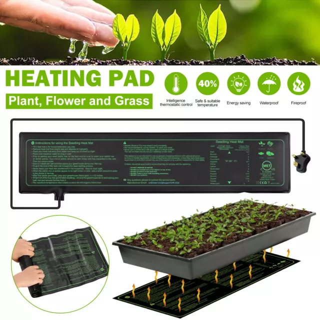 Seedling Heat Mat Plant Seed Germination Propagation Starter Warm Heating Pad UK
