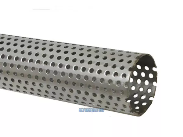50mm 2 Inch T304 Stainless Steel Perforated Tube Pipe  Exhaust Repair 1/2 MTR