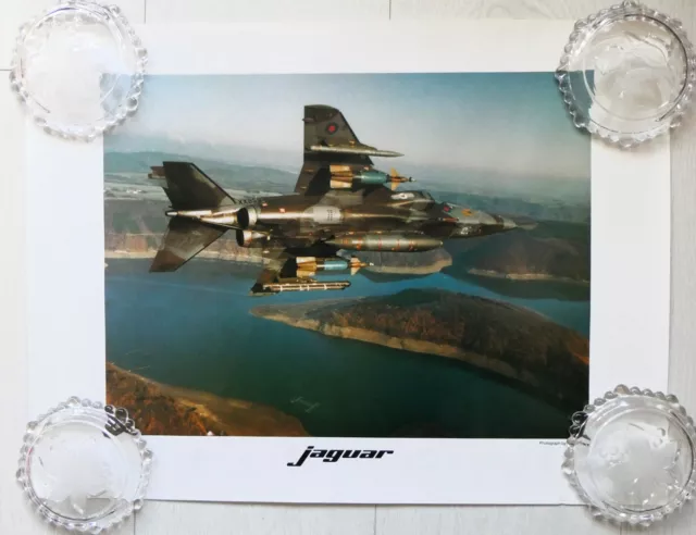 Vintage BAC/BAe Promotional Poster Featuring the Jaguar Military Aircraft XX959