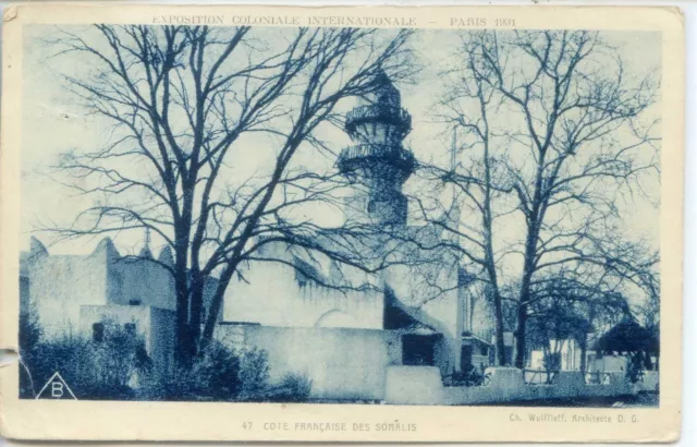 CP 75 Paris - Exposition Coloniale Internationale 1931 - Côte Française Somalis