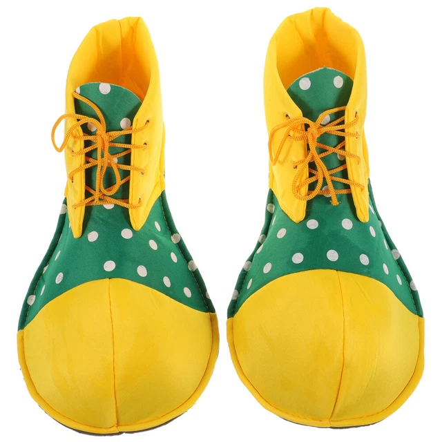 Chaussures De Clown Adulte Pour Déguisement Halloween | Pointes Rouges, Rayures Colorées, Unisexe, Tailles 38 à 44