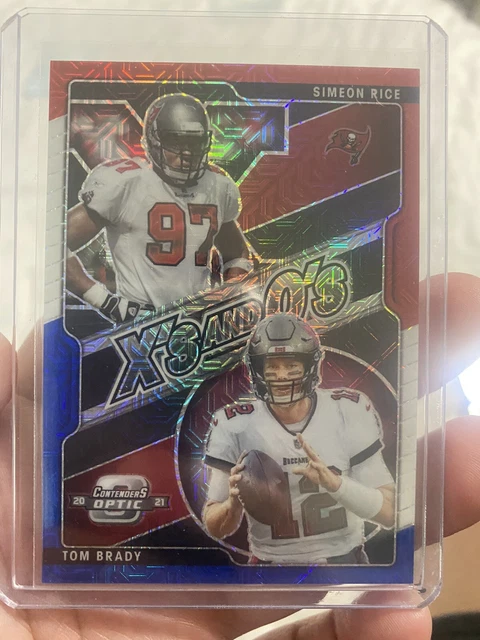 2021 panini contenders optic tom brady /13 X’s And O’s Red White Blue