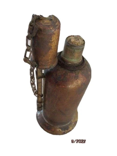 Vintage ANTIQUE BRASS ALCOHOL BLOW TORCH 7” - The Lenk Mfg. Co. Boston, Mass