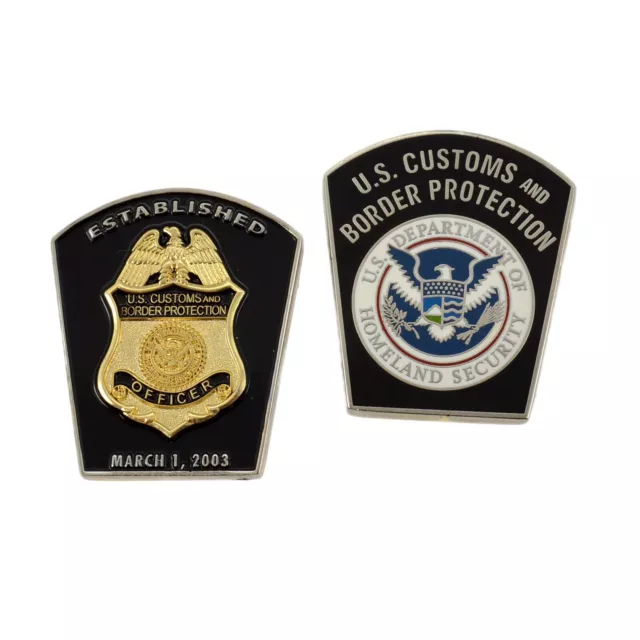 CBP Officer Patch Badge Challenge Coin Established Date Homeland Field Ops