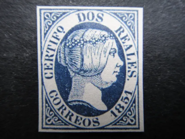 Spain 1851 Stamps MNH Queen Isabella Edifil 8 Error Blue