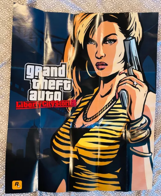 Grand Theft Auto Liberty City Stories GTA PS2 PS3 PSP Old Promo Poster Ad  Art