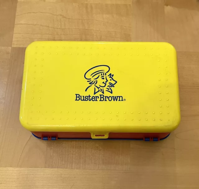 Vintage Buster Brown School Supplies Pencil Case Box Arts And Crafts  Cartoon