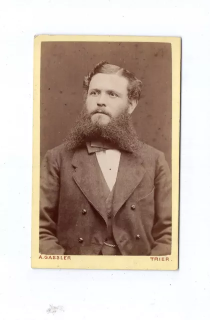 A. Gassler CDV Foto Herrenportrait - Trier 1870er