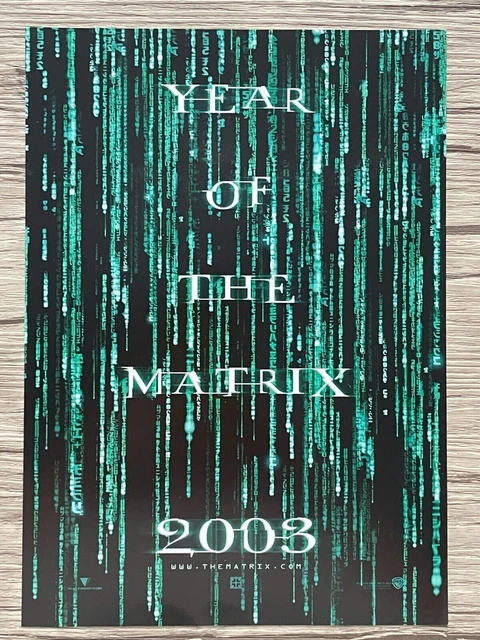 Year of the Matrix Keanu Reeves '03 Movie Flyer Japanese Mini Poster F/S