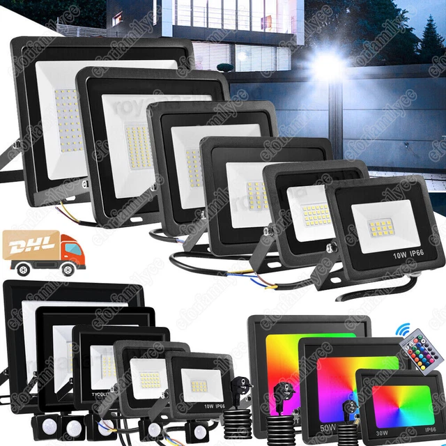 10W-200W LED Fluter Strahler Scheinwerfer Außen Garten Leuchte Baustrahler IP65