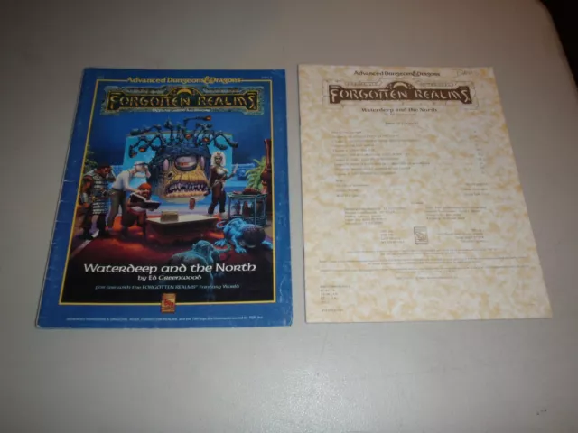 Tsr 9913 Ad&D Forgotten Realms Waterdeep And The North Fr1