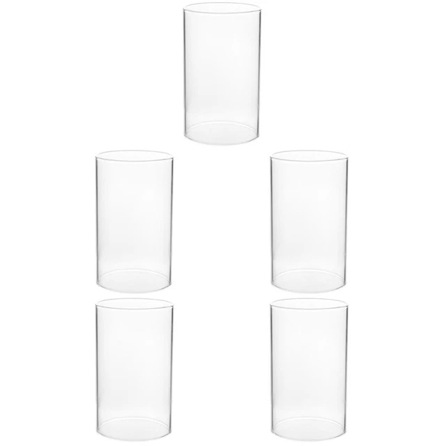5x Premium Practical Clear Unique Clear Glass Candle Cover Glass Holder for Home