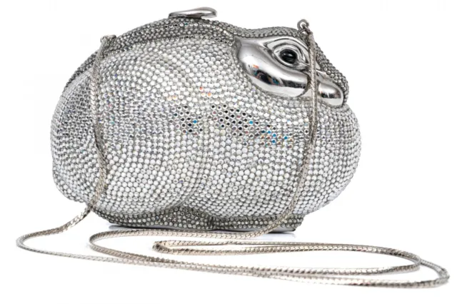 Judith Leiber Swarovski Crystal Rabbit Minaudiere Bunny Bag - Classic Leiber