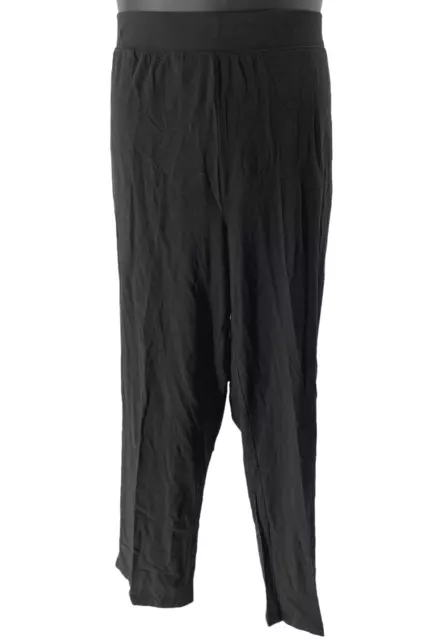 Denim & Co. Tapered Full Length Pant with Pockets Black