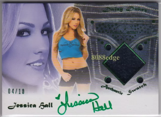 2011 Benchwarmer Daizy Dukez Auto: Jessica Hall #4/10 Swatch Autograph Playboy