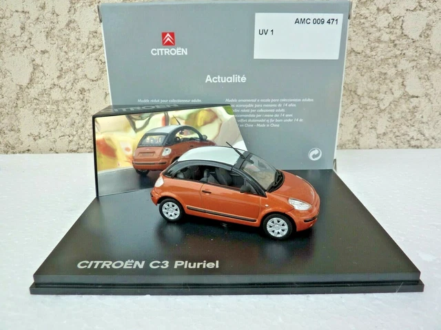 Rare Citroën C3 Pluriel ph 2 Orange aérien 2005 / 2008 NOREV 1/43  AMC 009 471