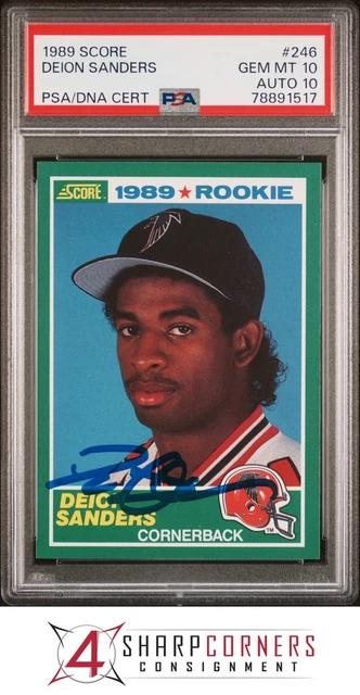 1989 Score #246 Deion Sanders Rc Hof Psa 10 Dna Auto 10