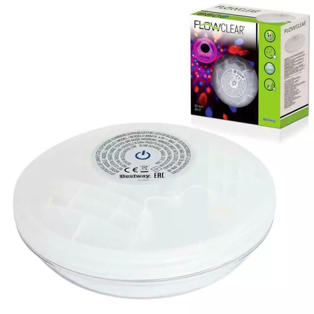 BESTWAY Flowclear Lazy LAY Z SPA Floating LED Disco Light - Hot Tub - Pool - Spa