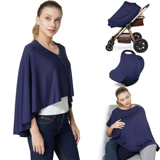 Multi-functional Baby Nursing Poncho Muslin Fabric Breastfeeding Cover  Women