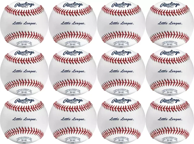 12 Count White Rawlings Little League Baseballs Competition Grade RLLB1 Youth/14