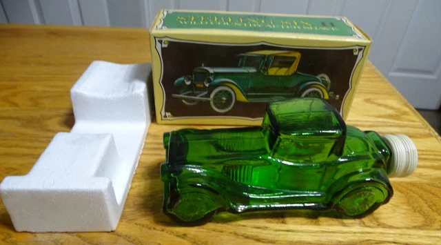 Vintage AVON STERLING SIX II CAR Empty 7oz After Shave Decanter Bottle w/ Box