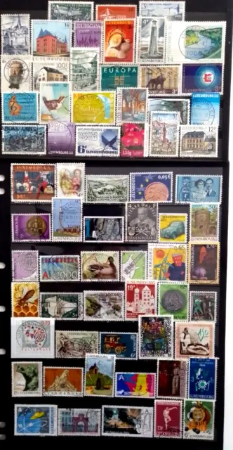 Granducato Del Lussemburgo: 65 Francobolli Commemorativi Differenti Usati