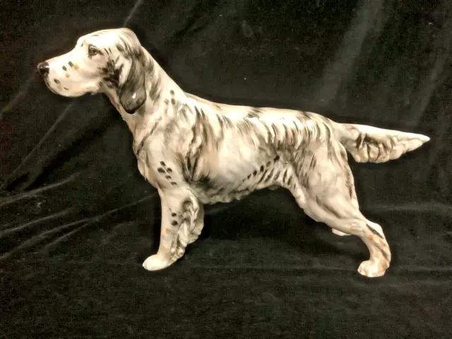 Royal Doulton Black And White Setter Ch. Maesydd Mustard Hn 1049