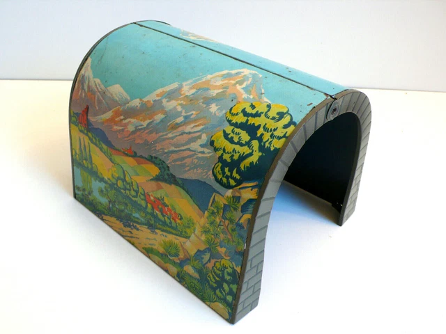 JEP ÉCHELLE "O"  TUNNEL TÔLE LITHOGRAPHIÉE  Lg 20 x17 x Ht 16 cm  BON ÉTAT  N°2