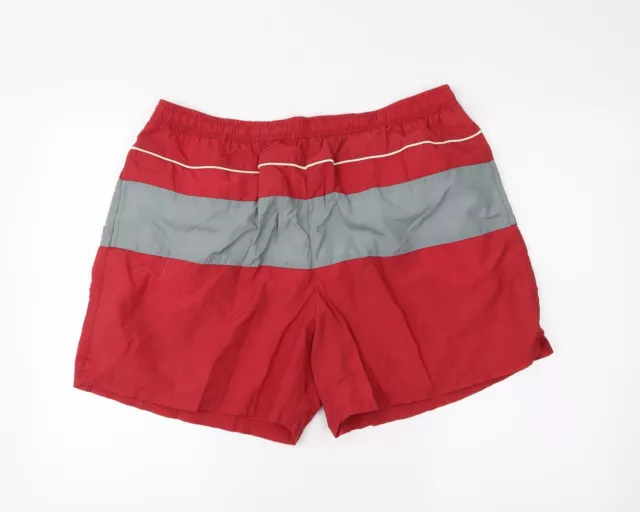 Ocean Club rote Nylon-Schweißshorts für Herren Größe XL normal