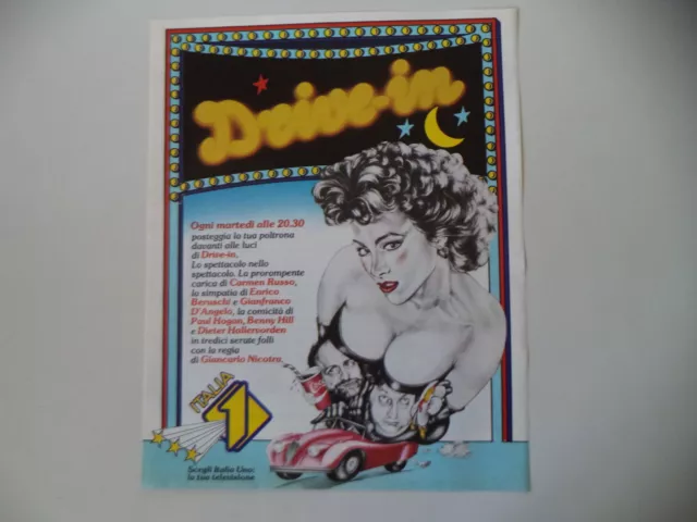 advertising Pubblicità 1983 DRIVE IN e CARMEN RUSSO