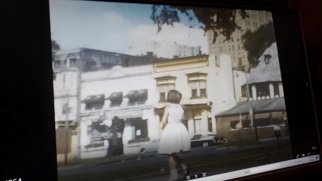 Carrete de película casera raro vintage de 8 mm década de 1950 autos americana Cataratas del Niágara U315